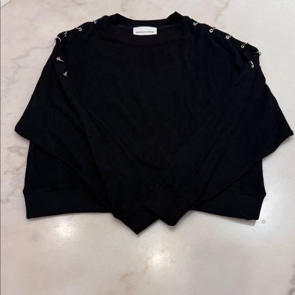 The Kooples Sweaters - NWOT The Kooples Black Women's Sweater with OPEN LINK SLEEVE Detail